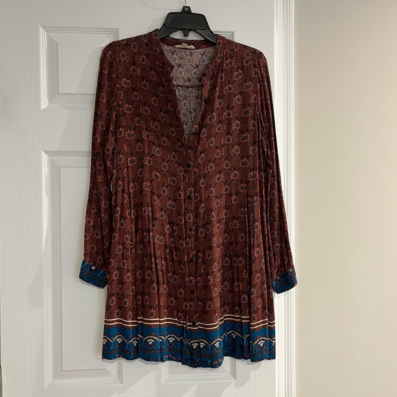 Long sleeve shirt dress - Picture 1 of 4